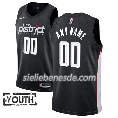 Kinder NBA Washington Wizards Trikot 2018-19 Nike City Edition Schwarz Swingman - Benutzerdefinierte